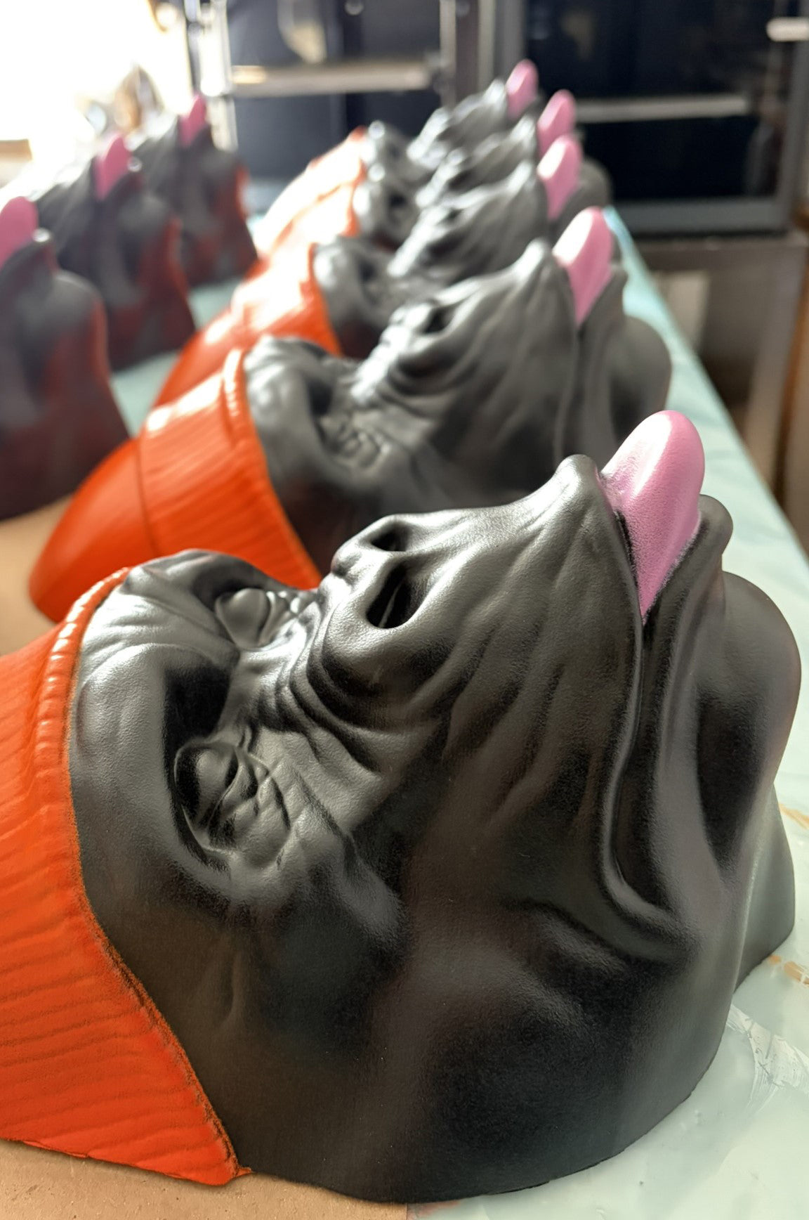 Gorilla Head with Orange Beanie Hat